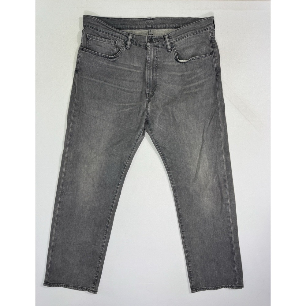 Levis 505 Men's Jeans Regular Fit Straight Leg 36x30 Grey Modern Work Stretch